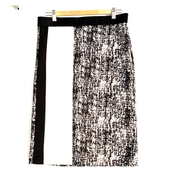 Vince Camuto Black and White Panel Pencil Skirt - Picture 2 of 4